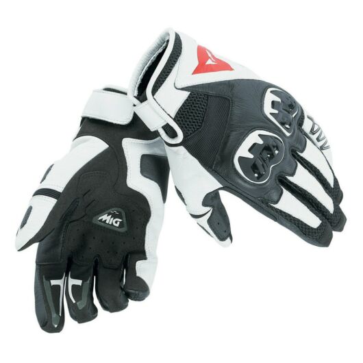 Dainese MIG C2 Unisex Gloves, BLACK/WHITE/BLACK fekete-fehér kesztyű