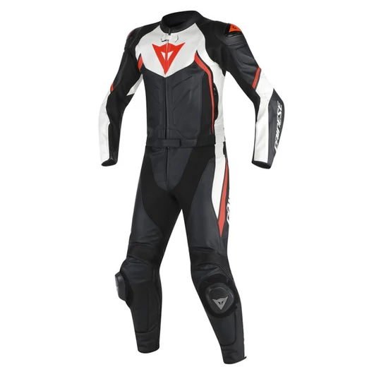 Dainese AVRO D2 2PCS BLACK/WHITE/RED-FLUO Bőr overál